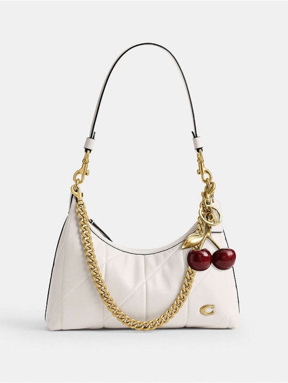 ✨🐰 Authentic Coach Juliet Shoulder Bag 25
With Quilting - Chalk White 🐈 🤍